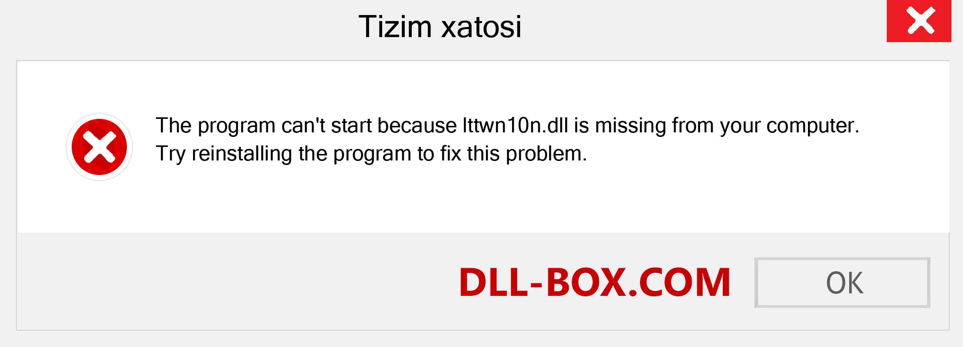 lttwn10n.dll fayli yo'qolganmi?. Windows 7, 8, 10 uchun yuklab olish - Windowsda lttwn10n dll etishmayotgan xatoni tuzating, rasmlar, rasmlar